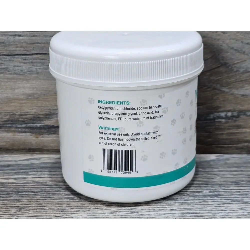 Wipe Wise Dental Wipes Mint Flavor For Dogs And Cats 50 Wipes